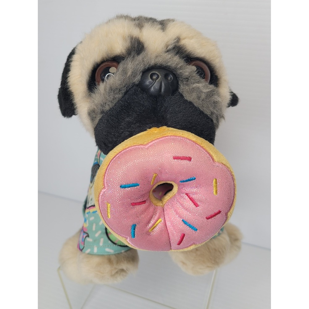 Gund Doug the Pug Plush Toy Tan Donut Shirt Doug Donut 6059396 Stuffed Dog Cute - Picture 11 of 11
